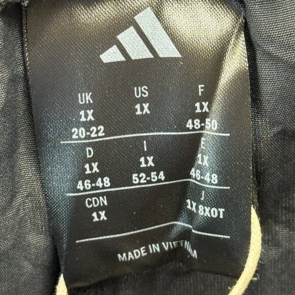 Adidas Women's Sport 3 Stripes Trim Black Woven Track Pants 1X Elastic Waist NWT - Picture 6 of 12